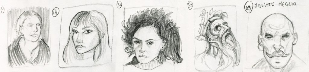 Disegnare 100 ritratti in 10 giorni - Parte 1